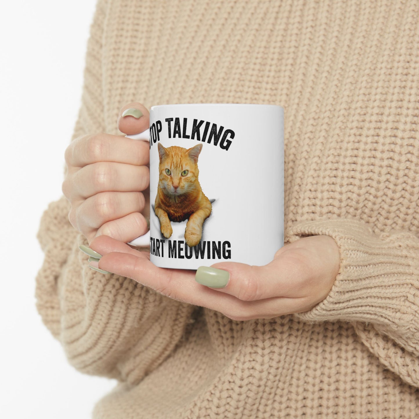 Stop Talking Start Mewing Mug