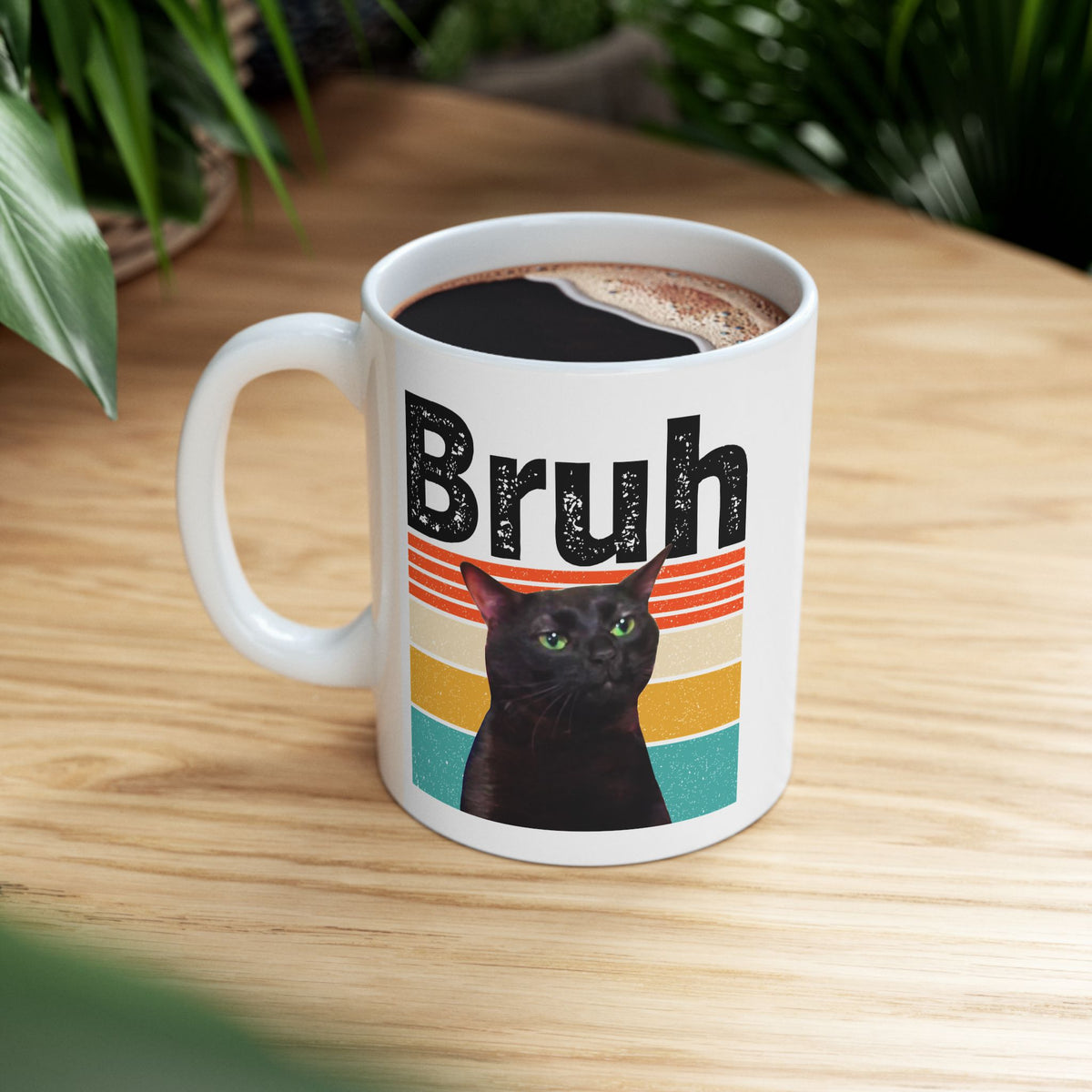 Bruh Cat Meme Vintage Mug