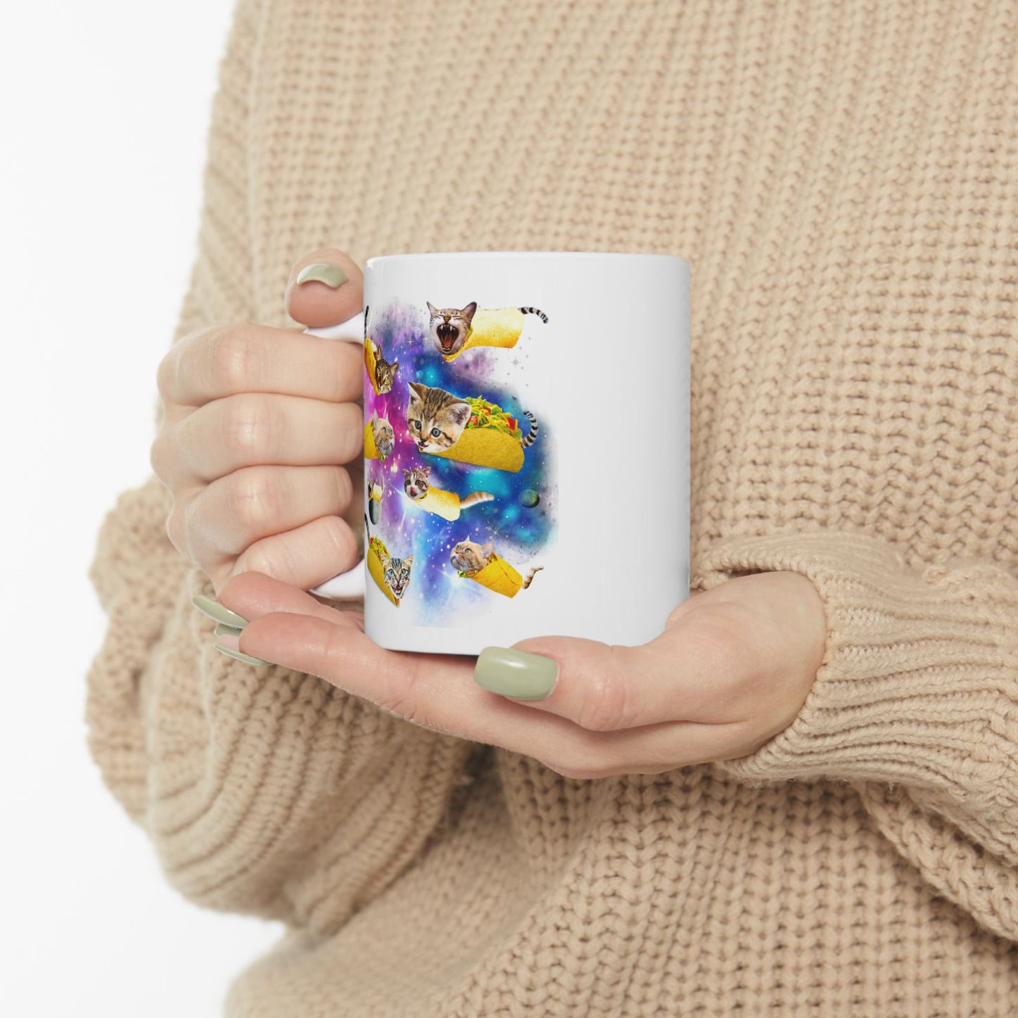 Taco Cat Space Galaxy Mug