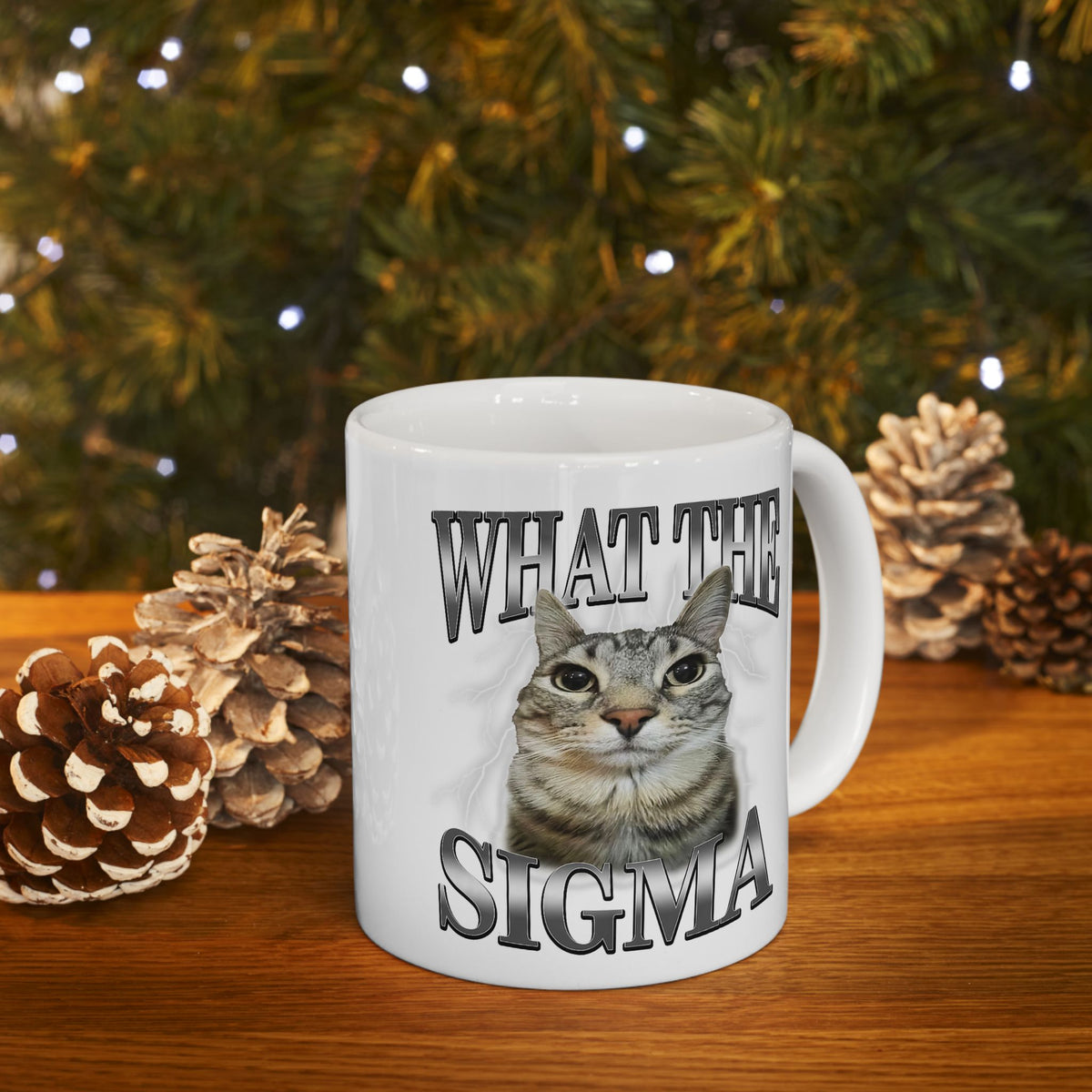 What The Sigma Cat Meme Mug