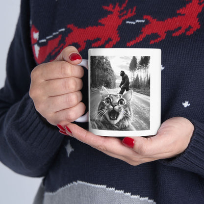 Cat Selfie Bigfoot Mug