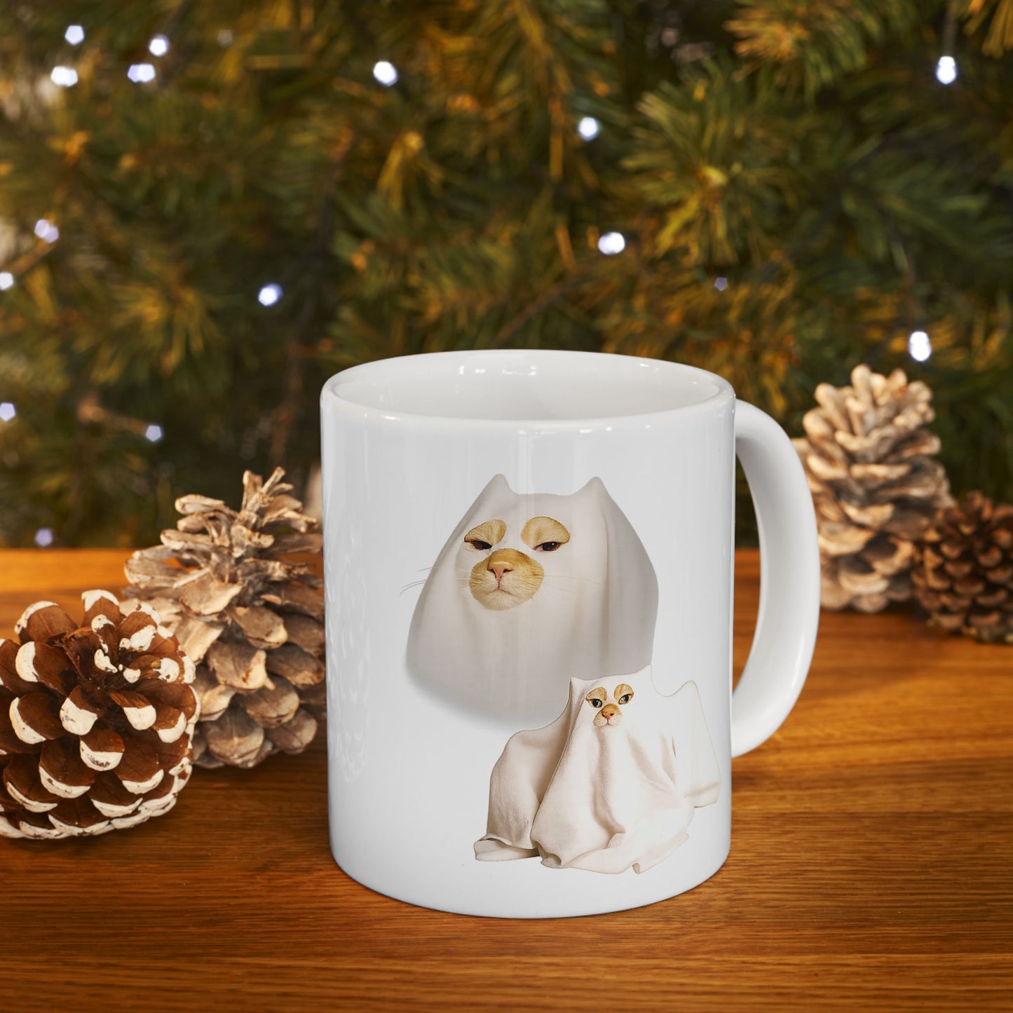 Ghost Cat Meme Mug