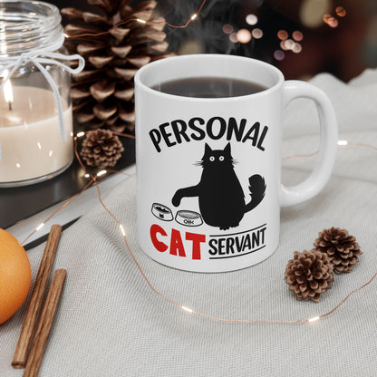 Black Cat Personal Cat Servant Mug