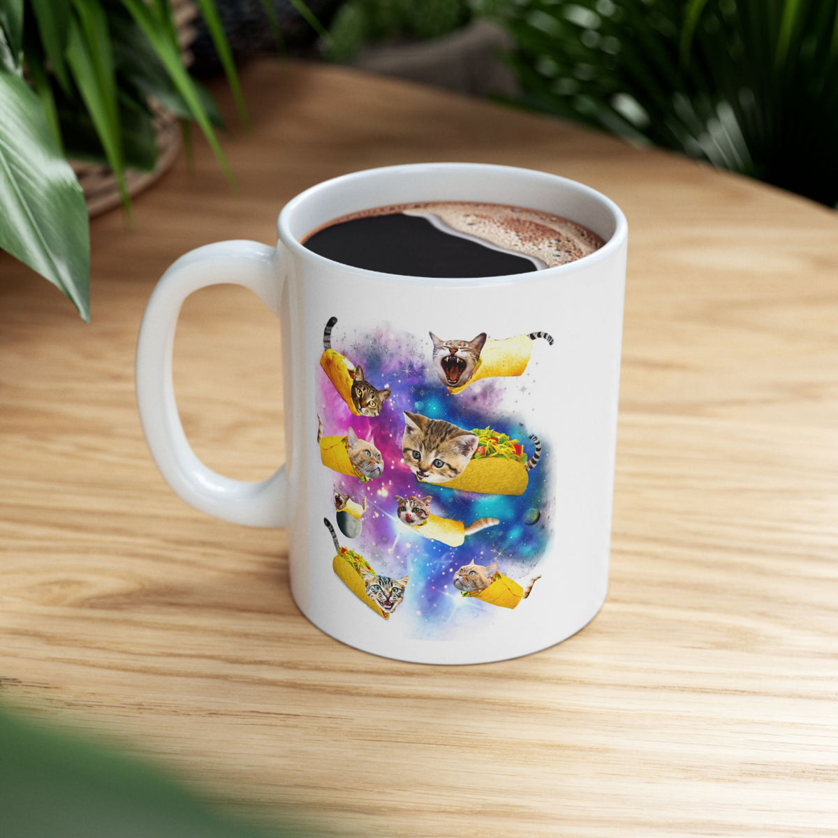 Taco Cat Space Galaxy Mug