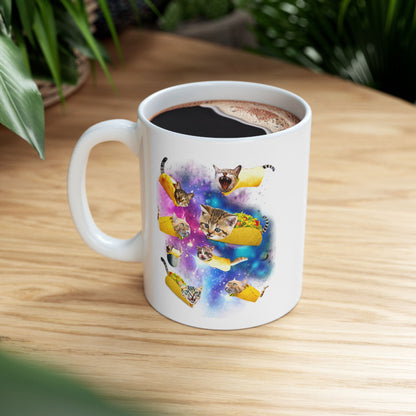Taco Cat Space Galaxy Mug