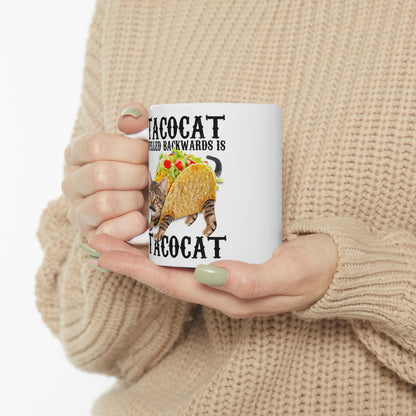 Taco Cat Spelled Backwards is Tacocat Mug