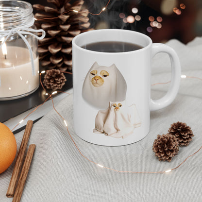 Ghost Cat Meme Mug