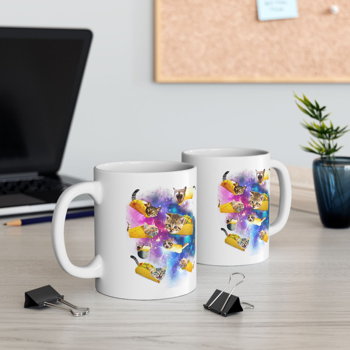 Taco Cat Space Galaxy Mug