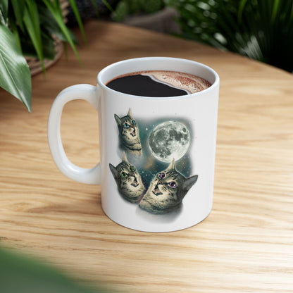 Three Cat Moon 3 Wolfs Cat Mug