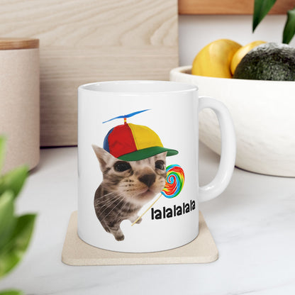 Cat With Lollipop Lalala Mug