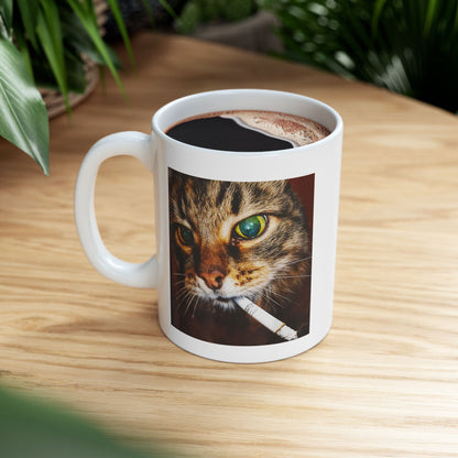 Smoking Cat Mug