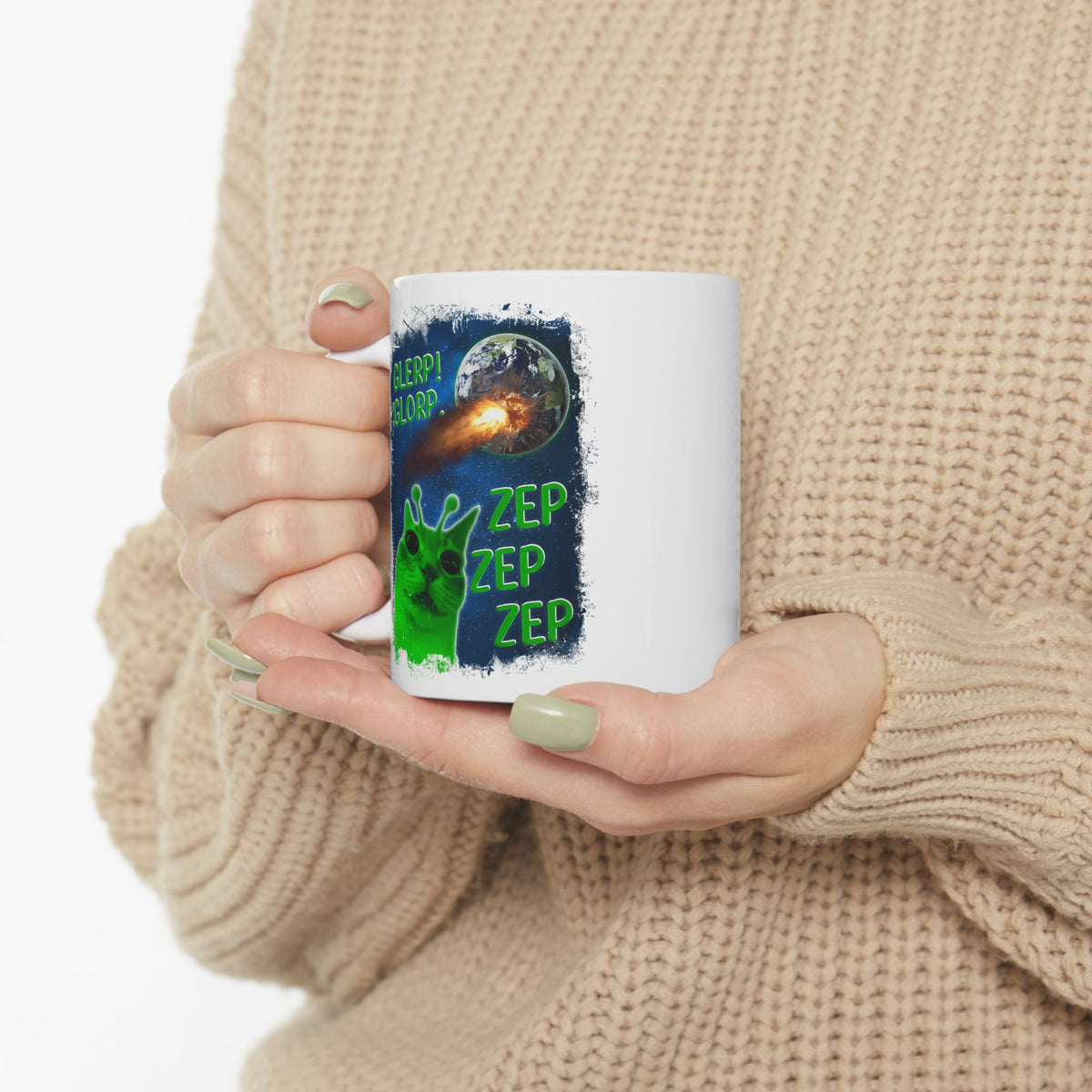 Glerp Glorp Zep Alien Cat Mug