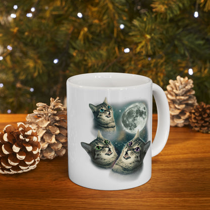 Three Cat Moon 3 Wolfs Cat Mug