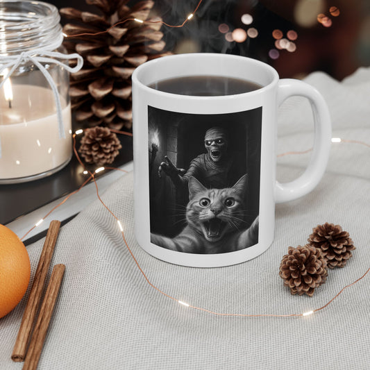 Cat Selfie with a Mummy Mug