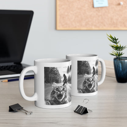 Cat Selfie Bigfoot Mug