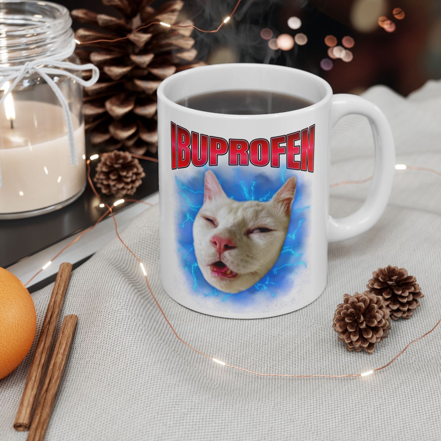 Ibuprofen Cat Meme Mug