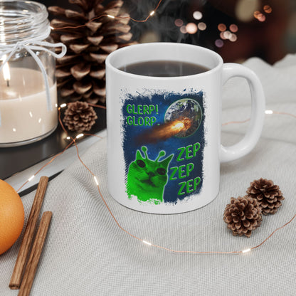 Glerp Glorp Zep Alien Cat Mug