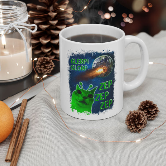 Glerp Glorp Zep Alien Cat Mug