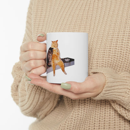 2 Cat Drinking and Smoking Mug