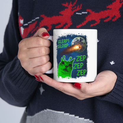 Glerp Glorp Zep Alien Cat Mug