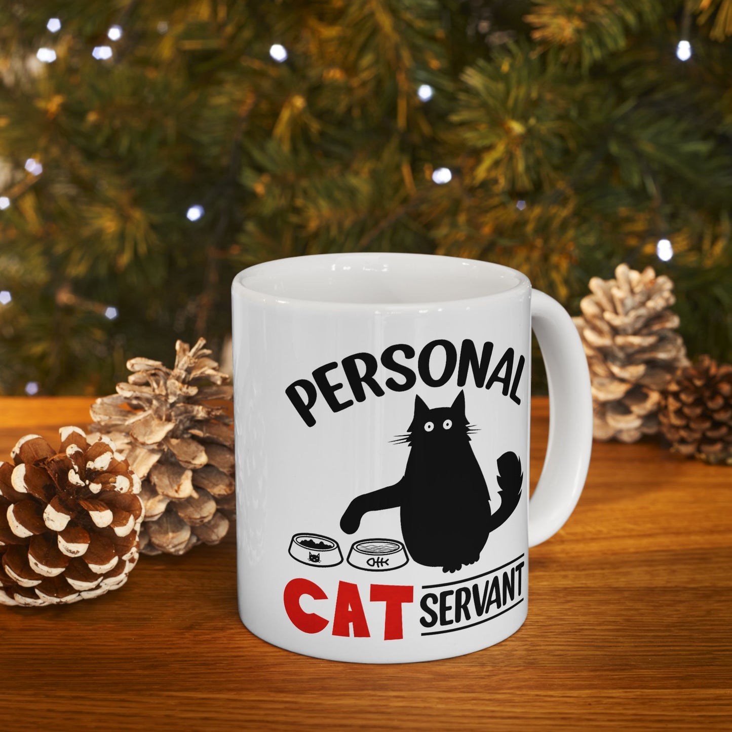 Black Cat Personal Cat Servant Mug
