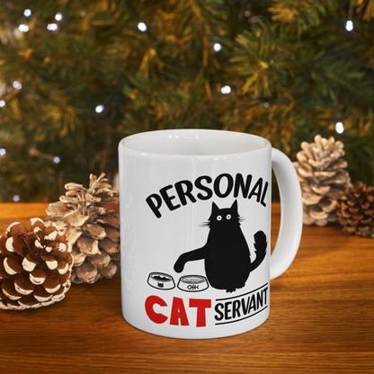 Black Cat Personal Cat Servant Mug