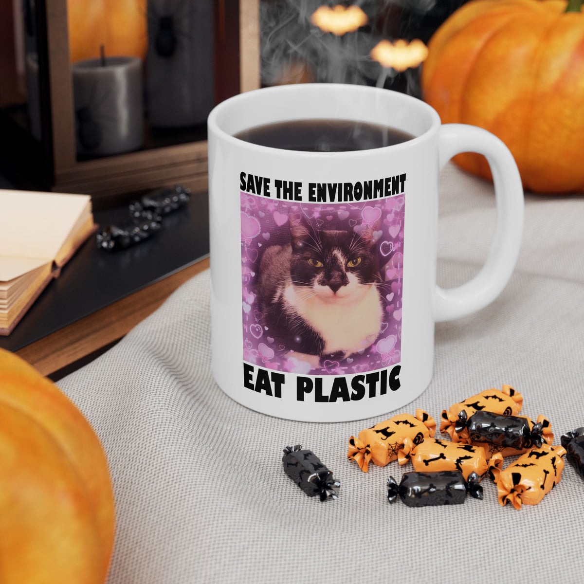 Save The Environment Eat Plastic Mug