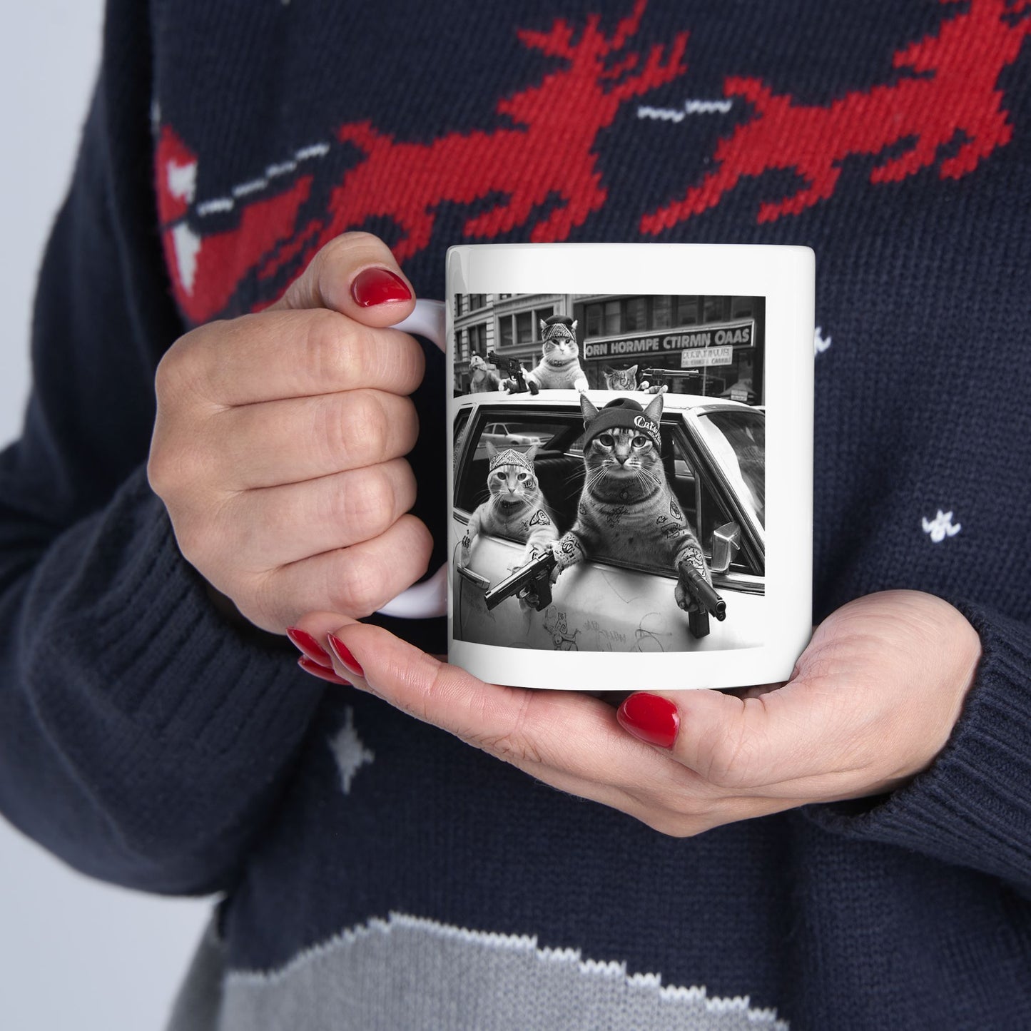 Gangster Cats Street Mug
