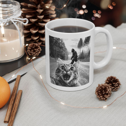 Cat Selfie Bigfoot Mug