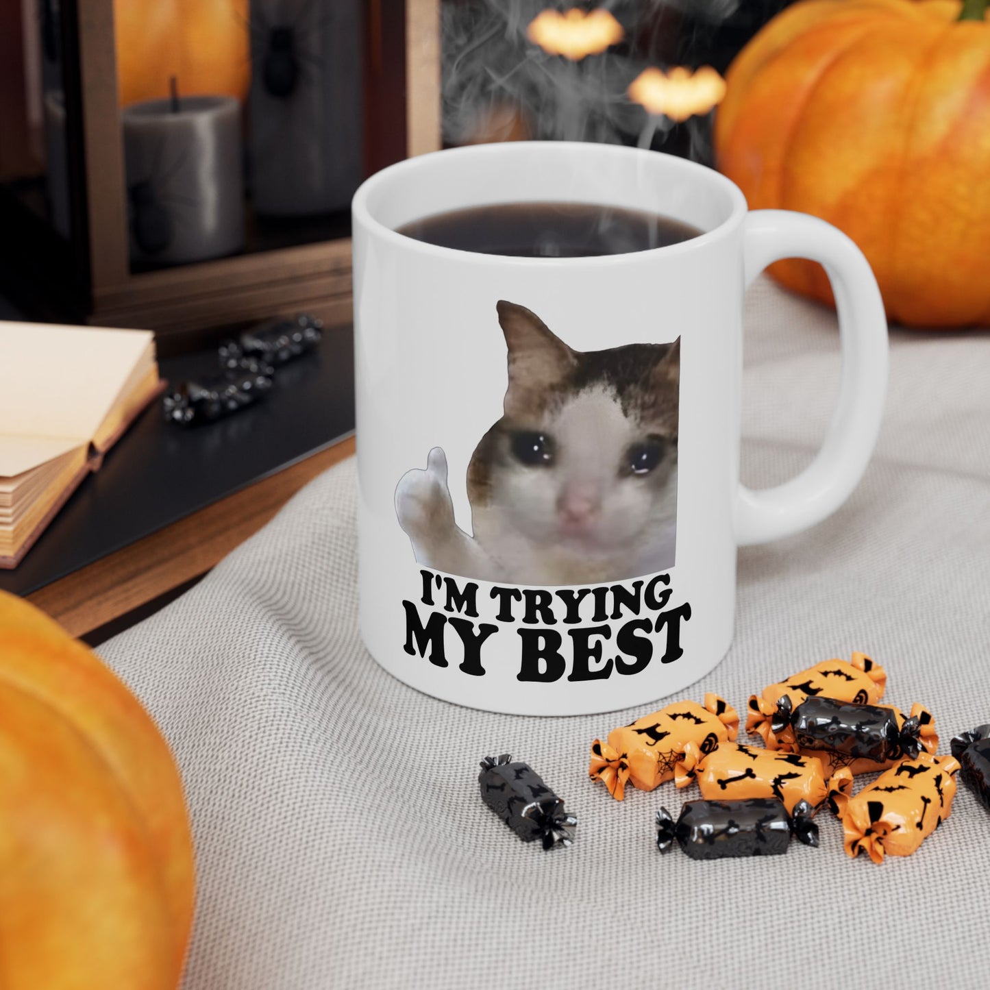 I'm Trying My Best Cat Mug