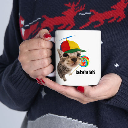 Cat With Lollipop Lalala Mug