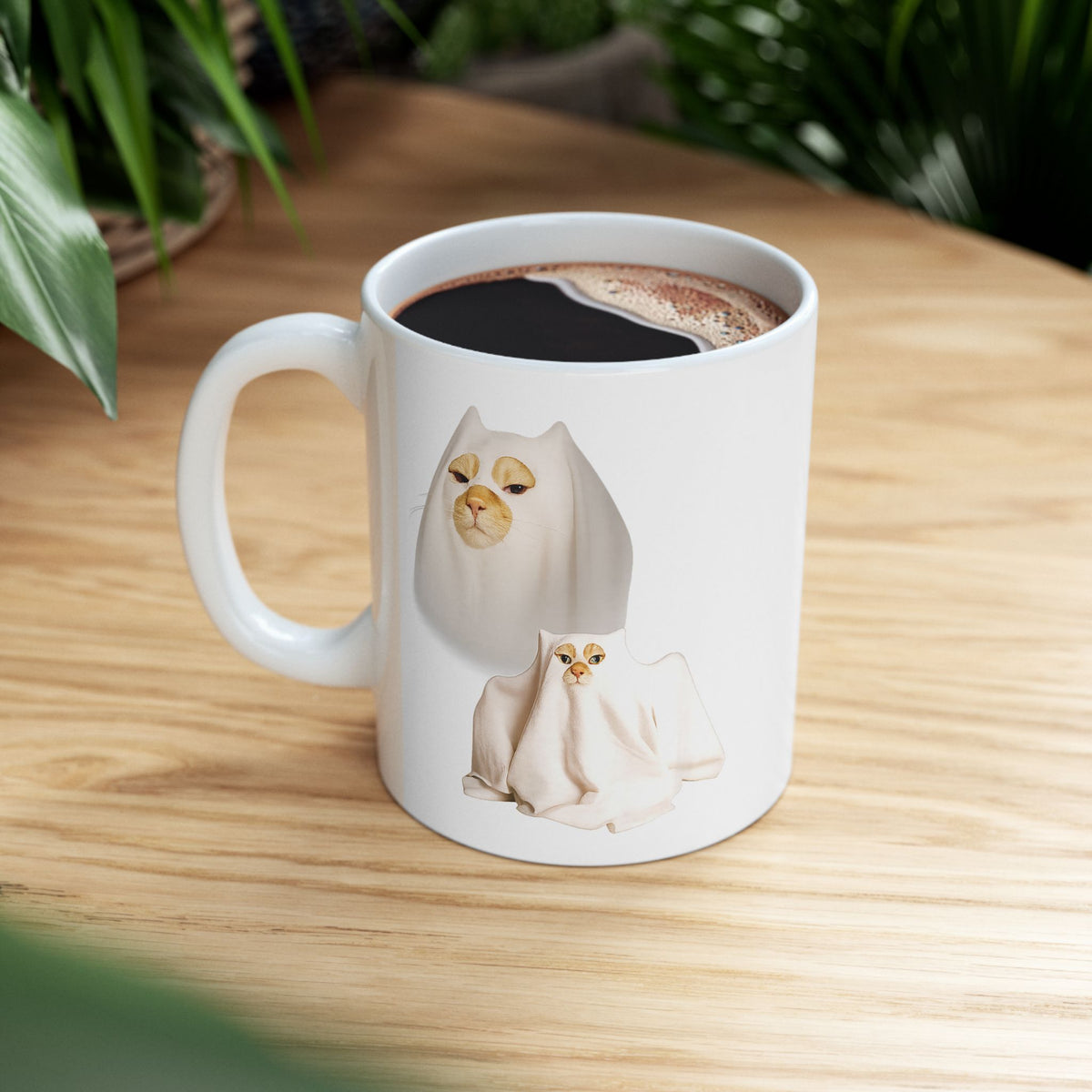 Ghost Cat Meme Mug