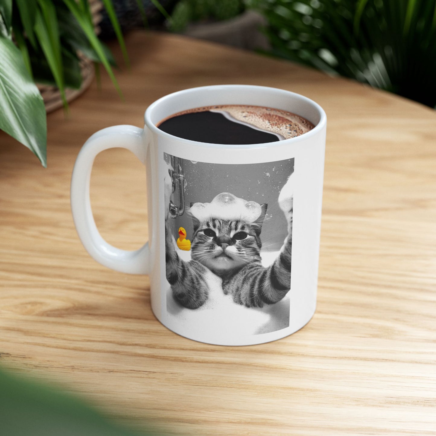 Cat Selfie in Bathtub Mug