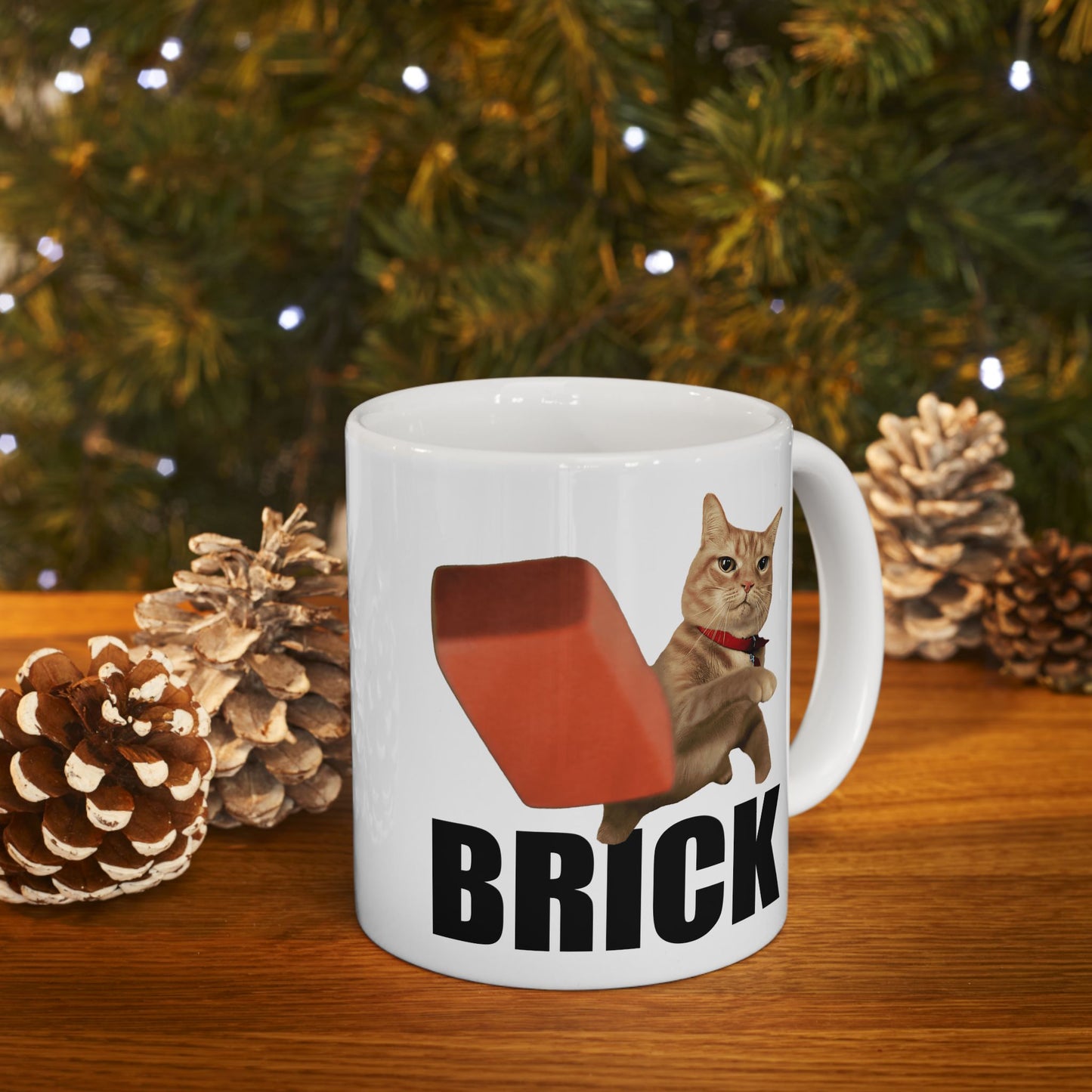 Cat Throwing Brick Mug