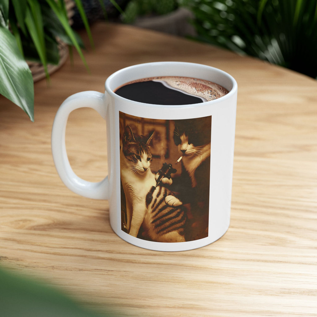 Tattoo Cat Meme Mug
