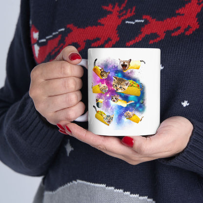 Taco Cat Space Galaxy Mug