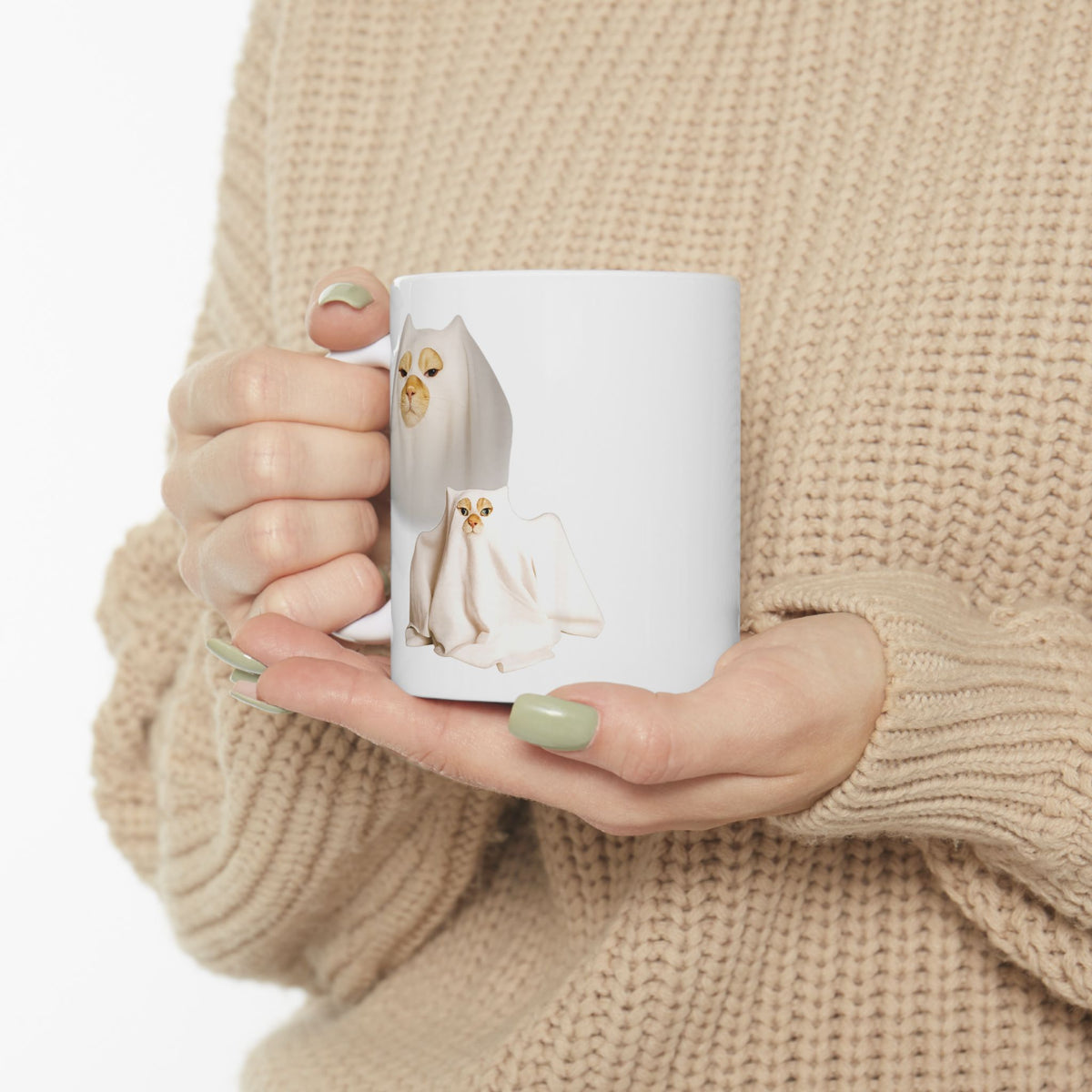 Ghost Cat Meme Mug
