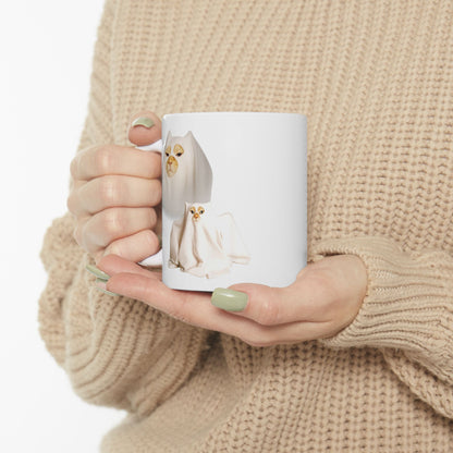 Ghost Cat Meme Mug