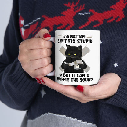 Even Duct Tape Can't Fix Stupid Mug