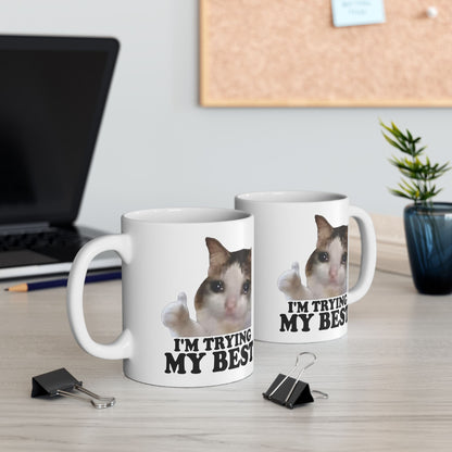 I'm Trying My Best Cat Mug