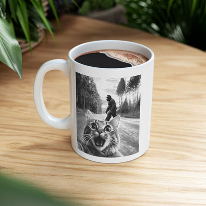 Cat Selfie Bigfoot Mug