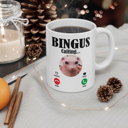 Cat Bingus Hairless is Calling Mug