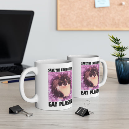 Save The Environment Eat Plastic Mug