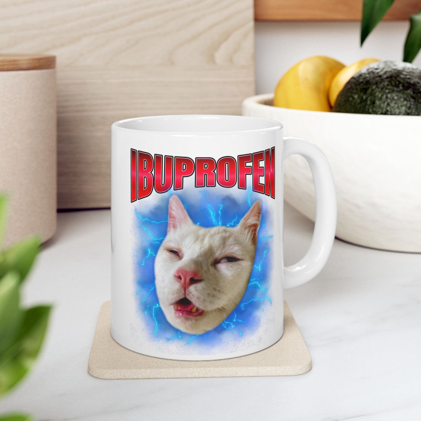 Ibuprofen Cat Meme Mug