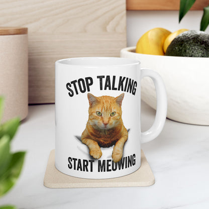 Stop Talking Start Mewing Mug