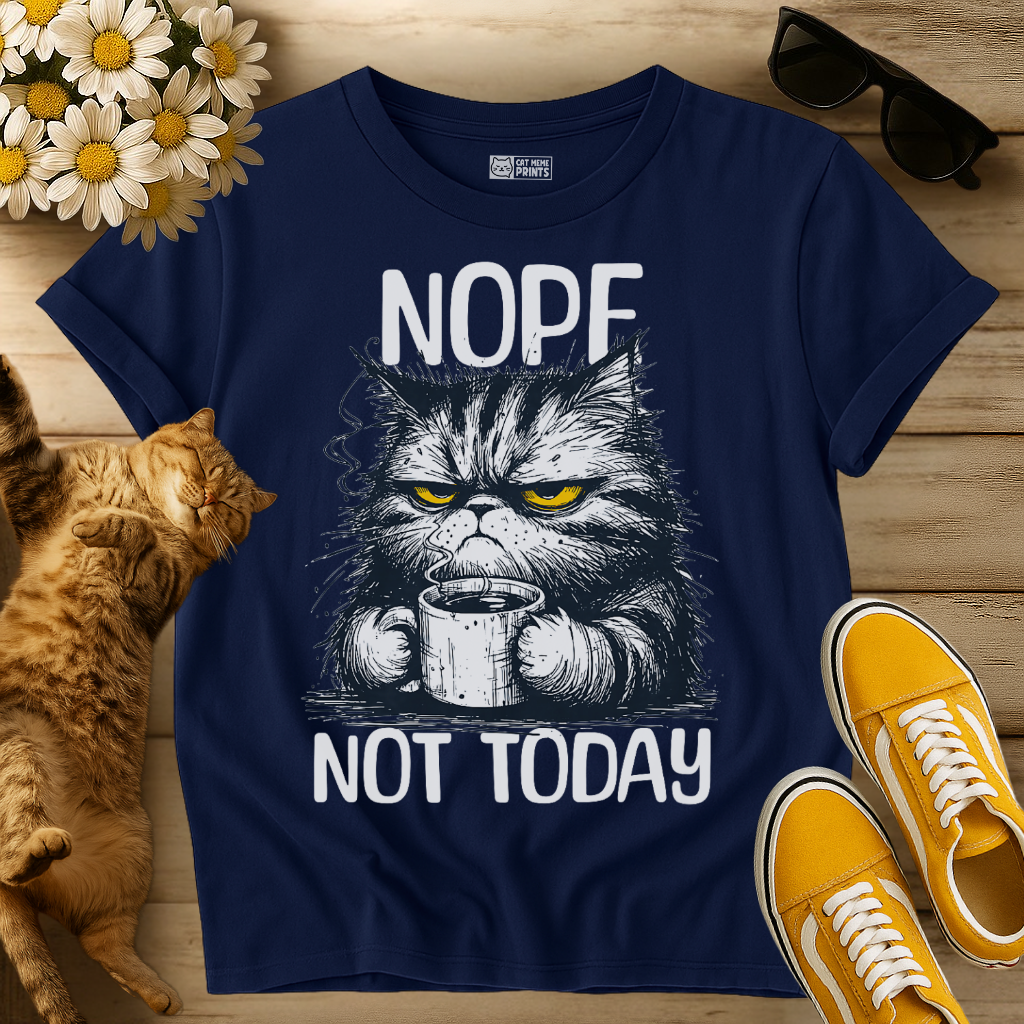 Nope Not Today Cat T-Shirt