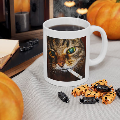 Smoking Cat Mug