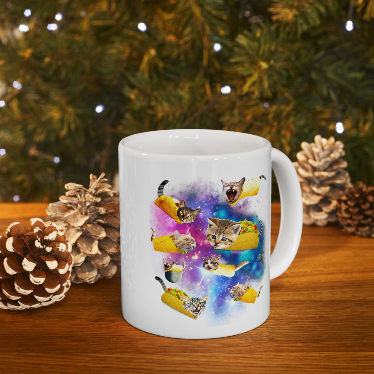 Taco Cat Space Galaxy Mug
