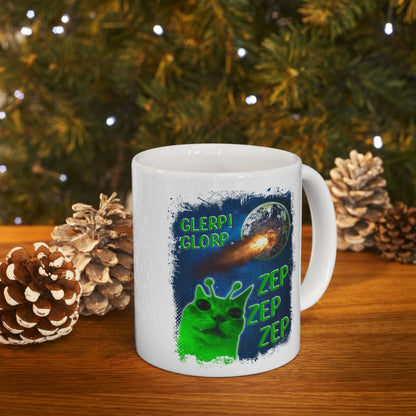 Glerp Glorp Zep Alien Cat Mug