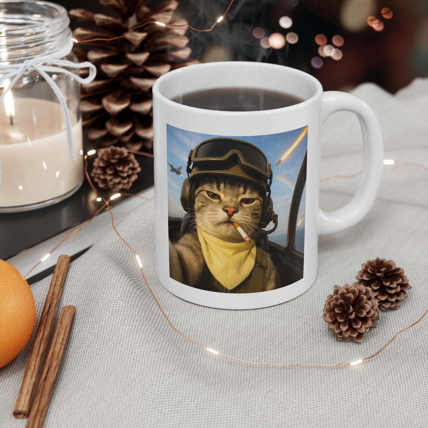 Pilot Cat Selfie Mug